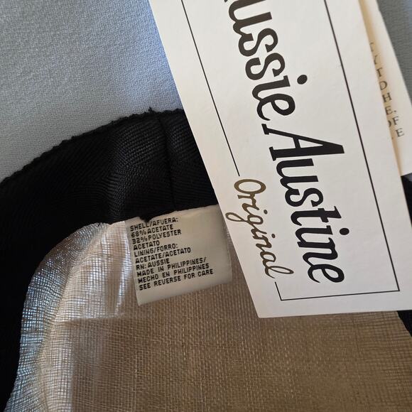 NWT Aussie Austine baby blue hat with burlap rose and accents - Picture 5 of 6